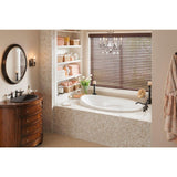 Starla 60 in. Acrylic Reversible Drain Oval Drop-In Soaking Bathtub in White - Super Arbor