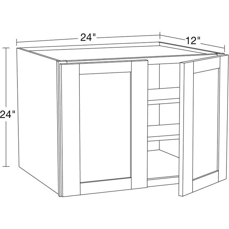 Home Decorators Collection Washington 24 in. W x 12 in. D x 24 in. H Assembled Plywood Wall Kitchen Cabinet in Valiant Onyx with Soft Close Doors