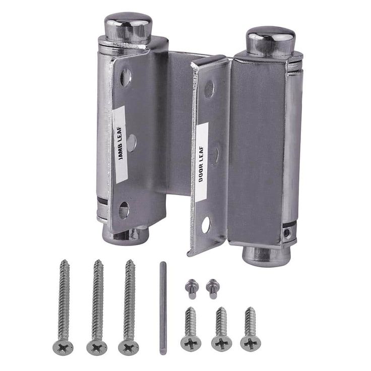 3 in. x 3 in. Satin Nickel Double-Action Spring Door Hinge