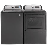 GE 5.2 cu. ft. High-Efficiency Diamond Gray Top Load Washing Machine with Smart Dispense and Sanitize with Oxi, ENERGY STAR