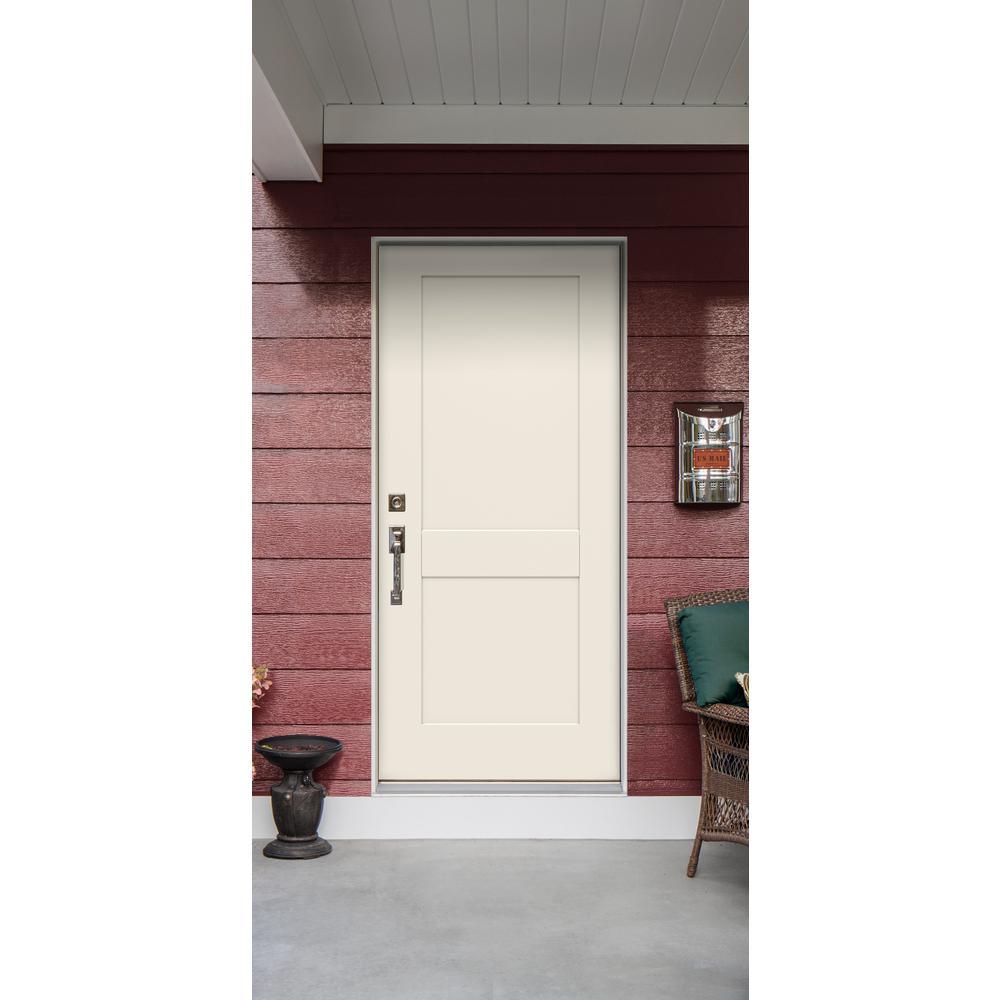 32 in. x 80 in. 2-Panel Craftsman Primed Steel Prehung Right-Hand Inswing Front Door - Super Arbor