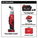M18 18-Volt Lithium-Ion Cordless 1/4 in. Hex 2-Speed Right Angle Impact Driver W/(2) 3.0Ah Batteries, Charger, Hard Case - Super Arbor