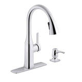 Rubicon Single-Handle Pull-Down Sprayer Kitchen Faucet in Vibrant Stainless - Super Arbor