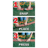 Argee 20 ft. Decorative Plastic Brick Edging with 4 Solar Lighted Bricks