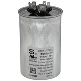 Nordyne 01-0086 capacitor - front view (Voltage: 370V; MFD: 50/5)