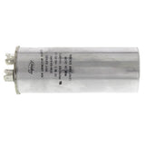Nordyne 01-0274 capacitor - detail view (Voltage: 370V; MFD: 55/7.5)