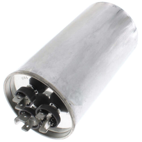 Nordyne 01-0278 capacitor - front view (Voltage: 370V; MFD: 70/7.5)