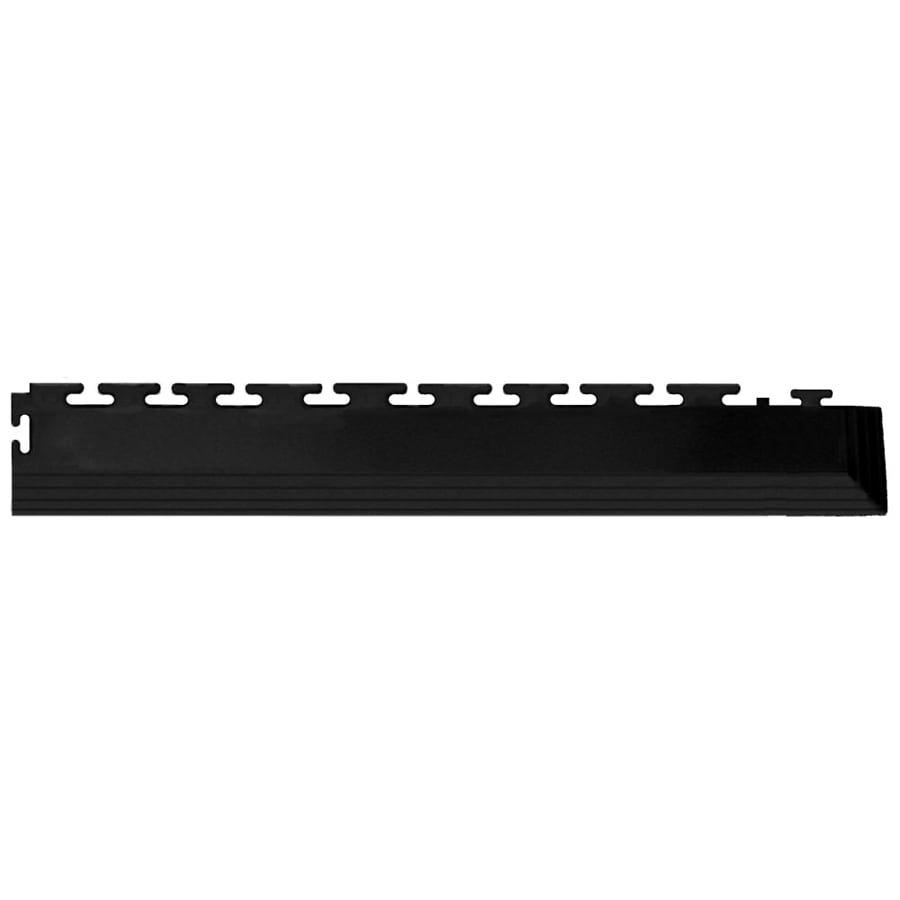 Blue Hawk 4-Pack 2.5-in x 23-in Black PVC Plastic Tile Multipurpose Flooring