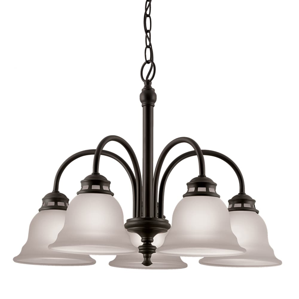 Project Source Fallsbrook 5-Light Dark Oil-Rubbed Bronze Chandelier, 22.44-in W x 16.54-in H