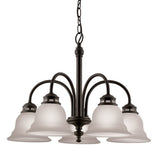 Project Source Fallsbrook 5-Light Dark Oil-Rubbed Bronze Chandelier, 22.44-in W x 16.54-in H