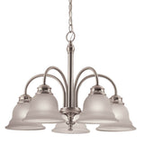 Project Source Fallsbrook 5-Light Brushed Nickel Traditional Chandelier, 22.44-in W x 16.54-in H