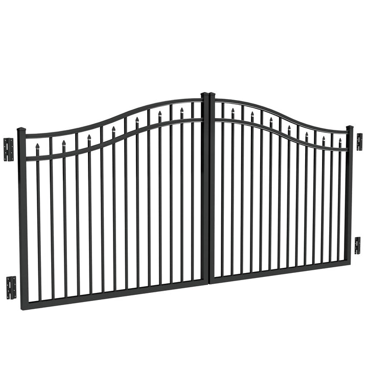 Freedom 12-ft x 4.5-ft Black Aluminum Driveway Gate