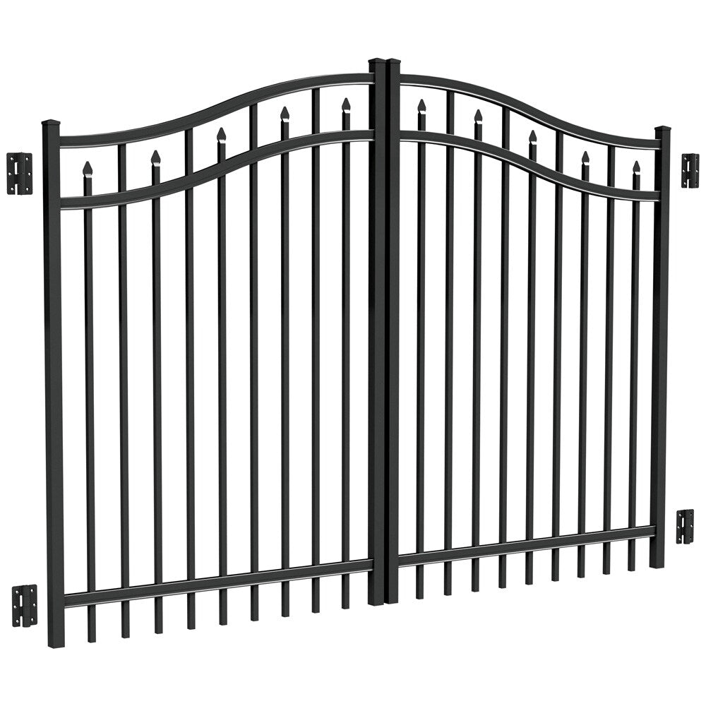 Freedom 5-ft Black Aluminum Driveway Gate