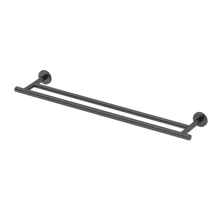 Gatco Latitude 2 24-in Satin Nickel Wall Mount Double Towel Bar - Super Arbor