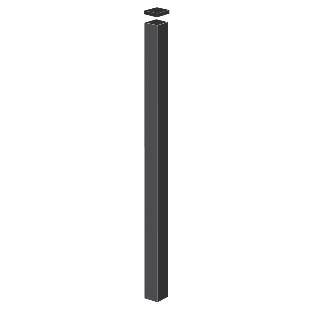 Freedom 9-ft H x 2-in W Black Aluminum Decorative Blank Fence Post