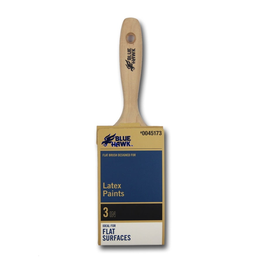 Blue Hawk Polyester Flat 3-in Paint Brush
