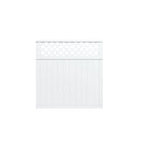 Freedom Wellington 6-ft H x 6-ft W White Vinyl Lattice-top Fence Panel (Assembled)