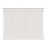 Freedom Emblem 6-ft H x 8-ft W White Privacy Vinyl Flat-top Fence Panel (Unassembled)