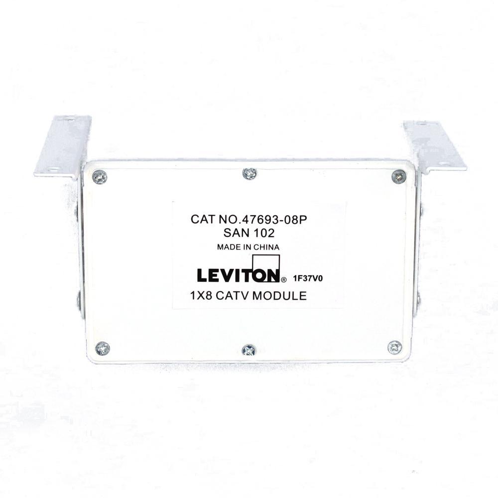 Structured Media Center Premium 1x8 (6-Way) Active Video Amplified Splitter Module - White - Super Arbor