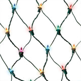 GE String-A-Long 6-ft x 4-ft Constant Multicolor Incandescent Mini Plug-In Christmas Net Lights