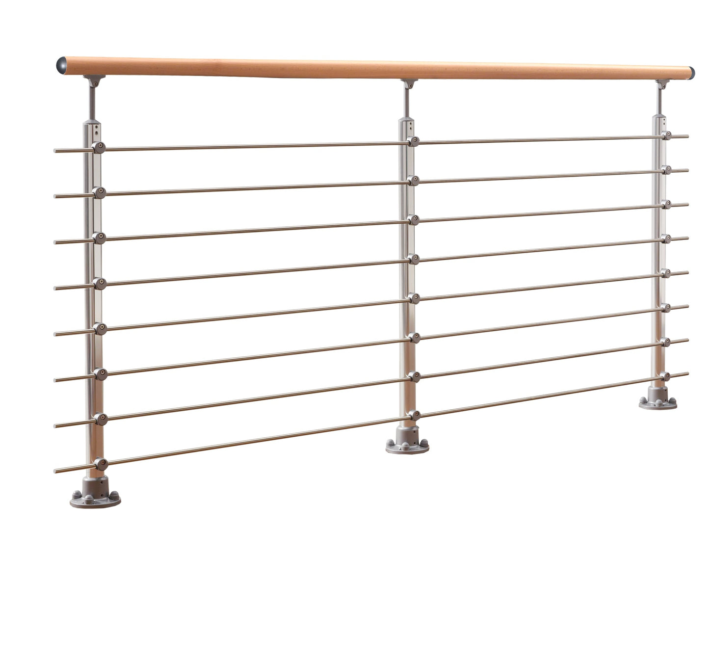DOLLE Prova 6-ft x 36-in Brushed Aluminum Deck Rail Kit