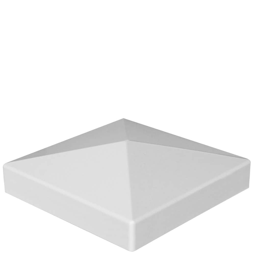 Freedom 4-in W x 4-in L White Vinyl Fence Post Cap- Fits Common Post Measurement: 4-in x 4-in