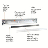 24 in. 350-Watt 240/208-Volt Electric Baseboard Heater in White - Super Arbor