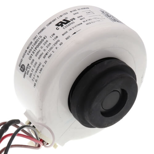 Goodman-Amana 0131P00054SP motor - side view (Voltage: 208/230V; RPM: 1100)