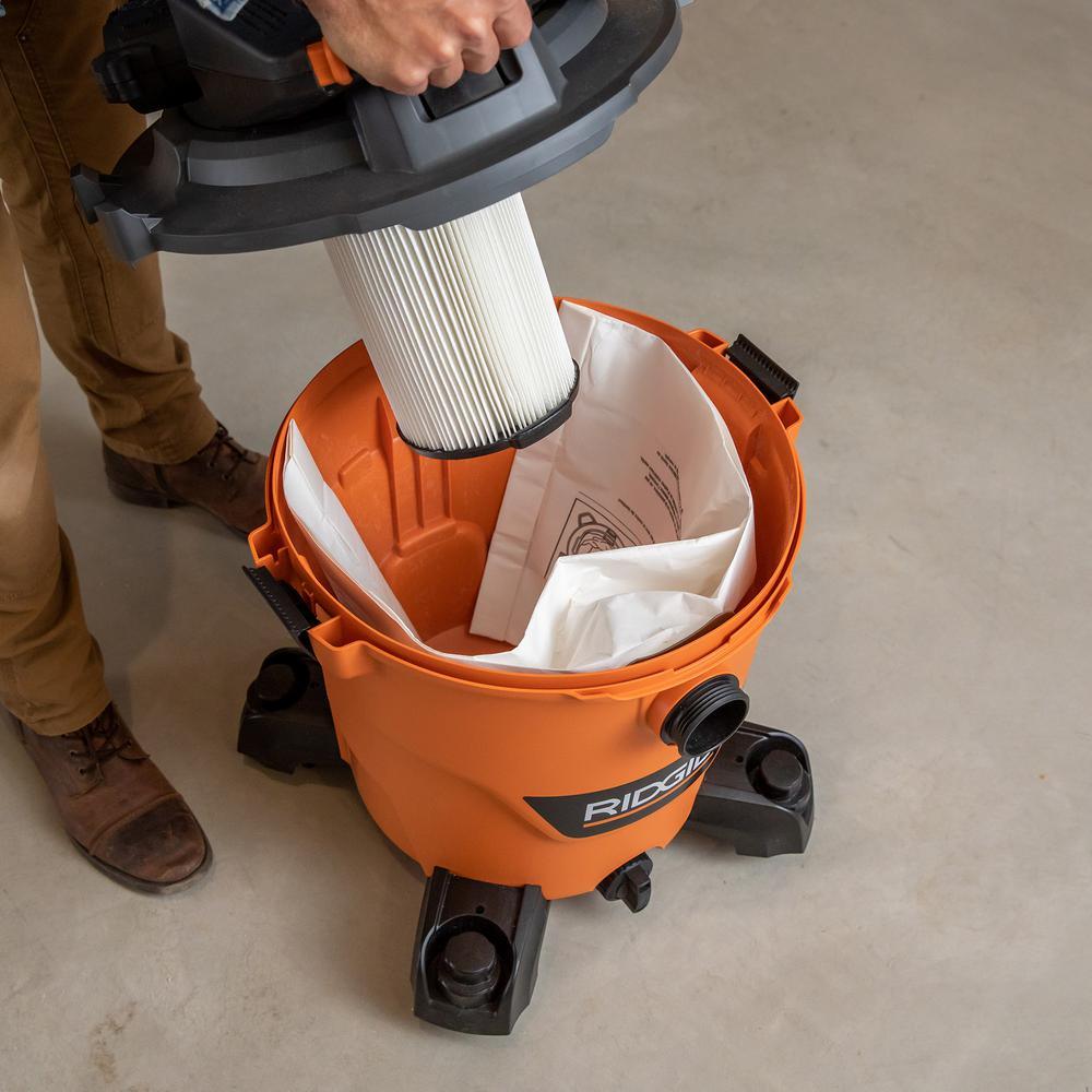 High-Efficiency Size A Dust Bags for 12 Gal. to 16 Gal. RIDGID Wet/Dry Vacs (2-Pack) - Super Arbor