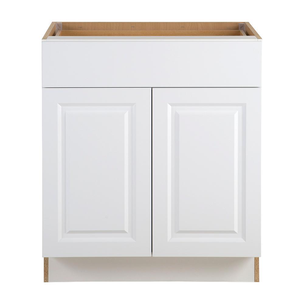Benton Assembled 12x34.5x24.5 in. Base Cabinet with Soft Close Full Extension Drawer in White - Super Arbor