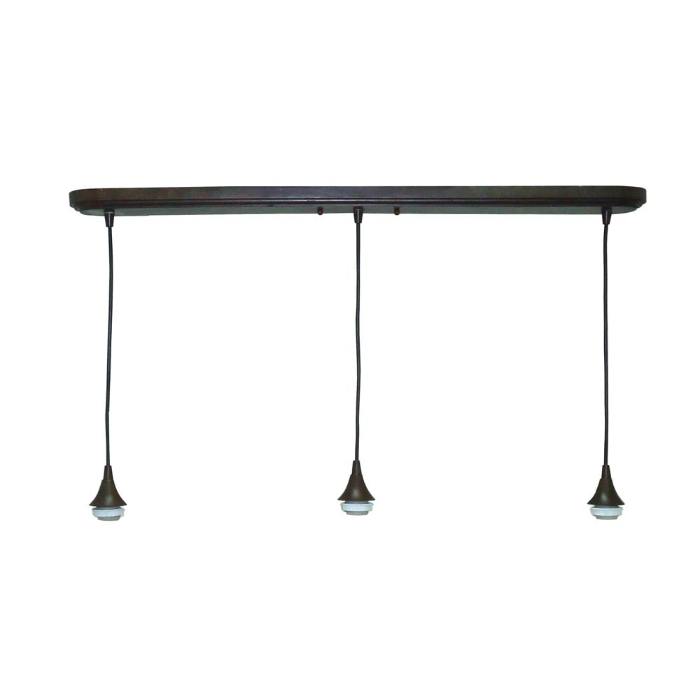 Portfolio Bronze Transitional Linear Pendant Light, 36-in Wide, 3-Light