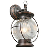 Portfolio Caliburn 13.62-in H Oil-Rubbed Bronze Outdoor Wall Lantern, Medium Base (E-26)