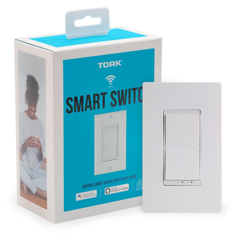 Smart Switch Indoor Wi-Fi In-Wall Switch Amazon Alexa/Google Asst, Remote, Multiple Scene Control and Schedules - Super Arbor