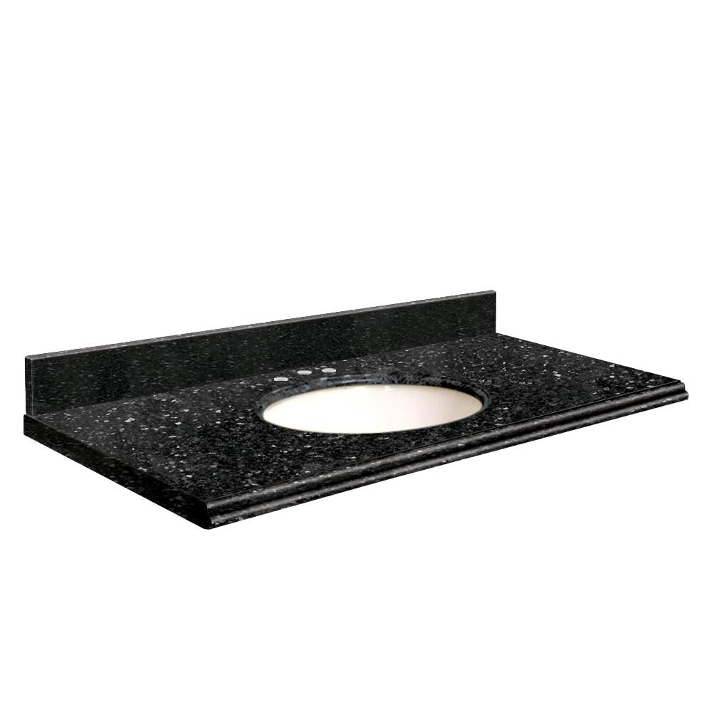 Transolid 31-in Notte Black Quartz Single Sink Bathroom Vanity Top