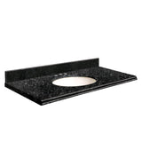 Transolid 31-in Notte Black Quartz Single Sink Bathroom Vanity Top