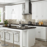 Home Decorators Collection Washington Vesper White Plywood Shaker Assembled Base Kitchen Cabinet FH 1 ROT Sft Cls L 18 in W x 24 in D x 34.5 in H