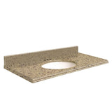 Transolid 25-in Windsor Castle Quartz Single Sink Bathroom Vanity Top with 4-in Backsplash and Undermount Oval Sink