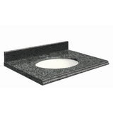 Transolid 43-in Blue Pearl Granite Single Sink Bathroom Vanity Top with Backsplash and Oval Undermount Sink