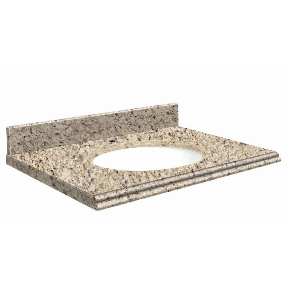 Transolid 37-in Giallo Ornamental Granite Single Sink Bathroom Vanity Top
