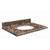 Transolid 49-in Baltic Brown Granite Single Sink Bathroom Vanity Top with Backsplash and Undermount Sink