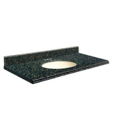 Transolid 43-in Manchester Square Quartz Single Sink Bathroom Vanity Top with Backsplash and Biscuit Sink