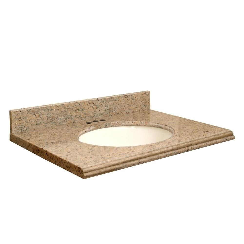 Transolid 31-in Giallo Veneziano Granite Single Sink Bathroom Vanity Top