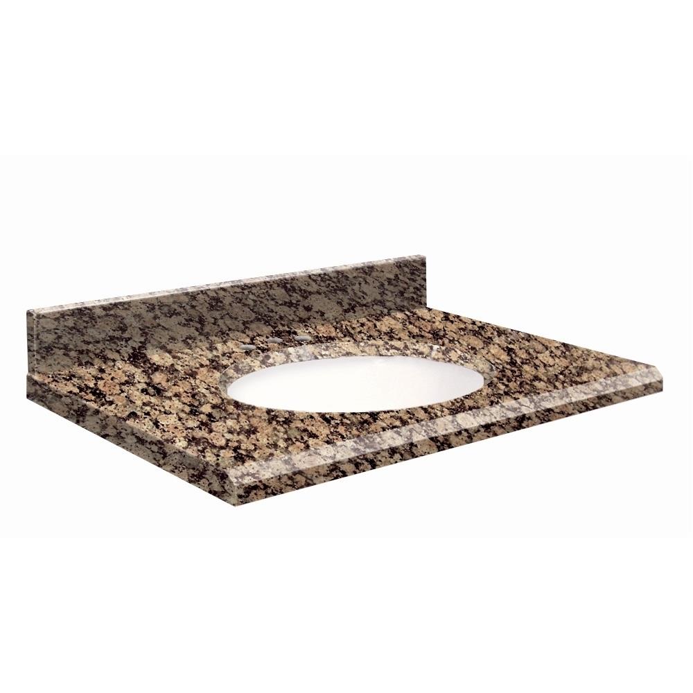 Transolid 31-in Baltic Brown Granite Single Sink Bathroom Vanity Top with Backsplash and Undermount Sink