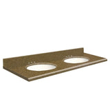 Transolid 61-in Capri Cliffs Quartz Double Sink Bathroom Vanity Top