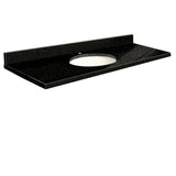 Transolid 61-in Absolute Black Granite Single Sink Bathroom Vanity Top