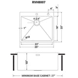 Drop-In Tight Radius Topmount Stainless Steel 25 in. 16-Gauge Single Bowl Kitchen Sink