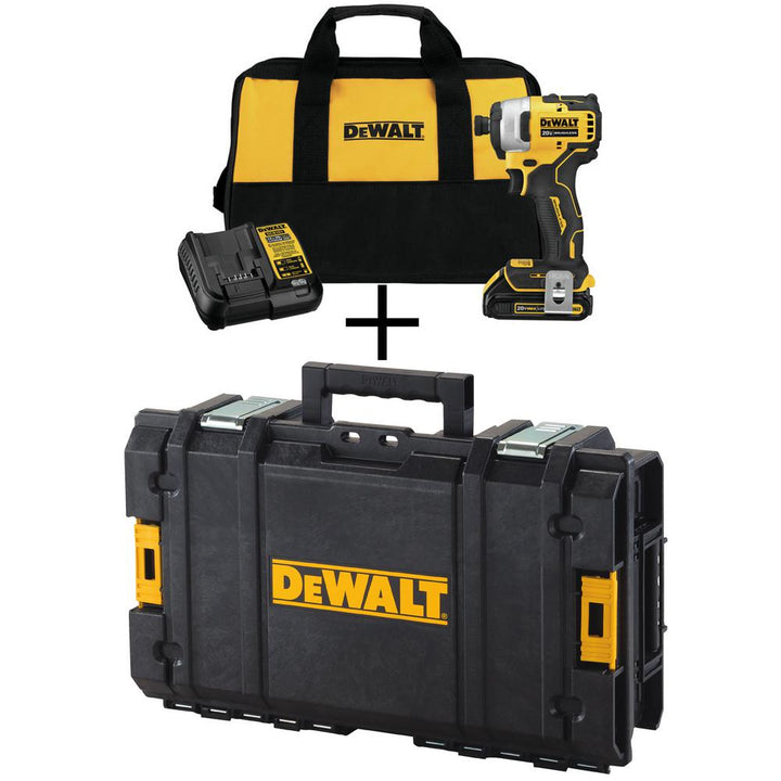 ATOMIC 20-Volt MAX Lithium-Ion Brushless Cordless 1/4 in. Impact Driver Kit with ToughSystem Case - Super Arbor