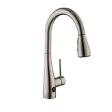 Nottely Touchless Single-Handle Pull-Down Kitchen Faucet with TurboSpray and FastMount in Stainless Steel - Super Arbor