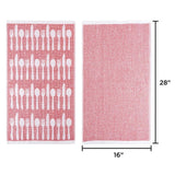 Multi-Color Flatware Design Chic Pattern Weave Cotton Kitchen Towel Set (8-Pieces)