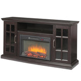 Edenfield 48 in. Freestanding Infrared Electric Fireplace TV Stand in Aged White - Super Arbor